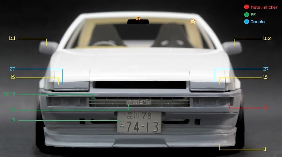 Amazon.co.jp: ZoomOn Z100 124 トヨタ AE86 ドリフトキング